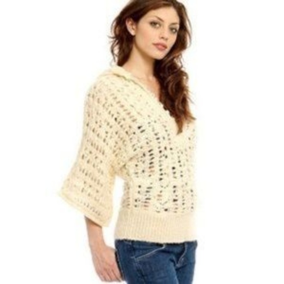Free People Sweaters - Free People S pullover hoodie sweater crochet